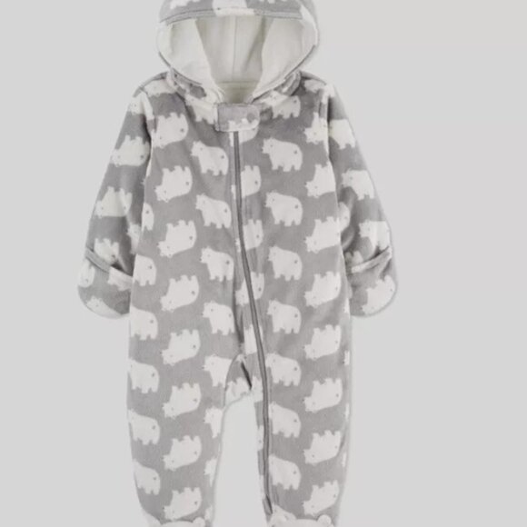 Simple Joys by Carter's Baby Polar Bear Footed Snowsuits, (Size 9-12 months) - Picture 9 of 9